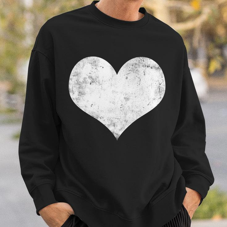Cute Heart Valentines Day Vintage Distressed Sweatshirt Gifts for Him