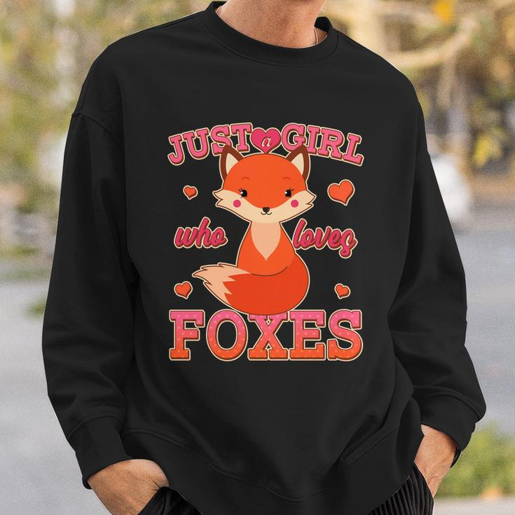 Cute Just A Girl Who Loves Foxes V2 Sweatshirt Gifts for Him