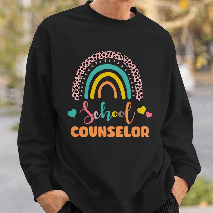 Cute School Counselor Rainbow Sweatshirt Gifts for Him