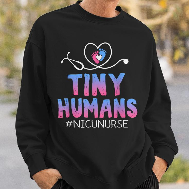 Cute Tiny Humans Neonatal Intensive Care Nicu Nurse Sweatshirt Gifts for Him