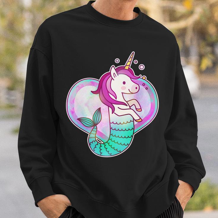 Cute Unicorn Mermaid Heart Sweatshirt Gifts for Him