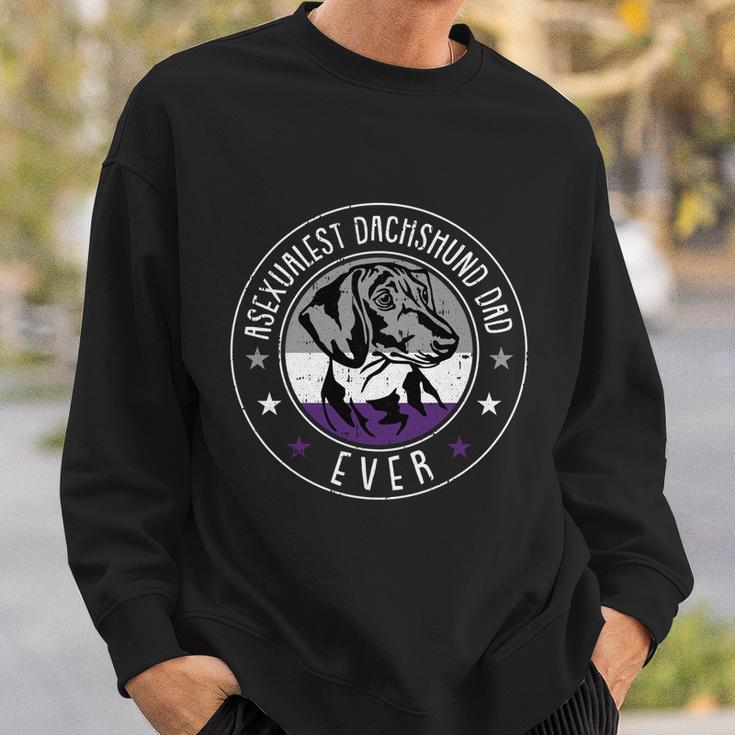 Dachshund Dad Lgbtgreat Giftq Asexual Ace Pride Doxie Dog Lover Ally Gift Sweatshirt Gifts for Him