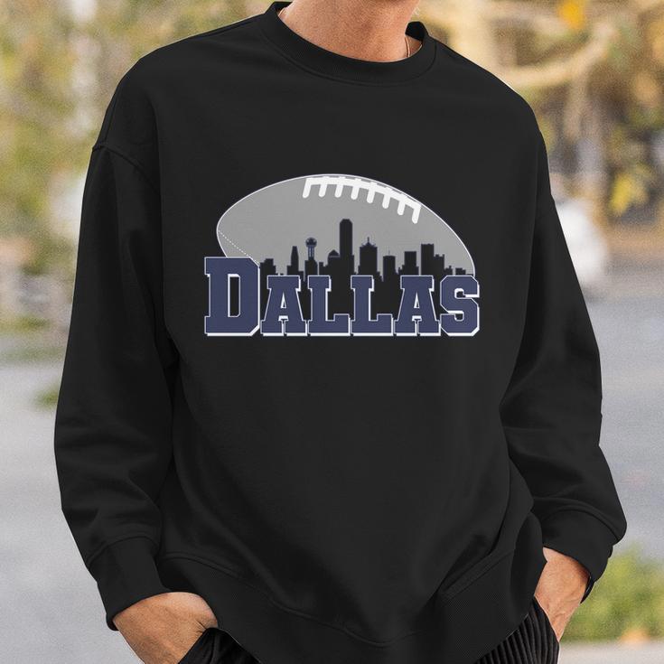 Dallas Texas Skyline City Football Fan Sweatshirt Gifts for Him