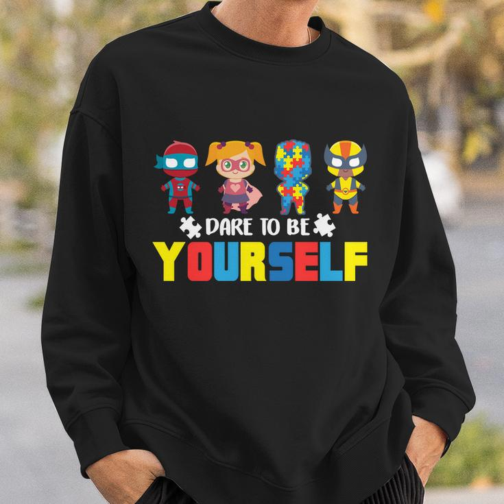 Dare To Be Yourself Superhero Autism Tshirt Sweatshirt Gifts for Him