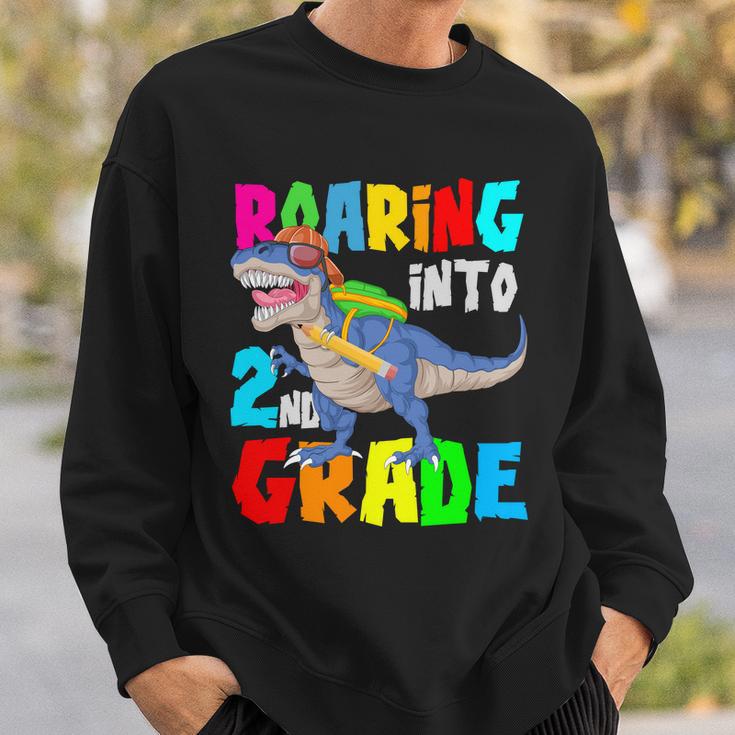 Dinosaur Roaring Into 2Nd Grade Sweatshirt Gifts for Him