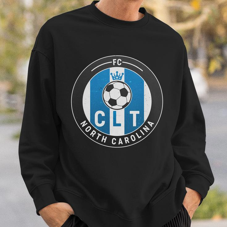 Distressed Charlotte North Carolina Clt Soccer Jersey V2 Sweatshirt Gifts for Him