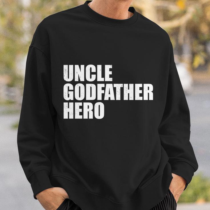 Distressed Uncle Godfather Hero Sweatshirt Gifts for Him