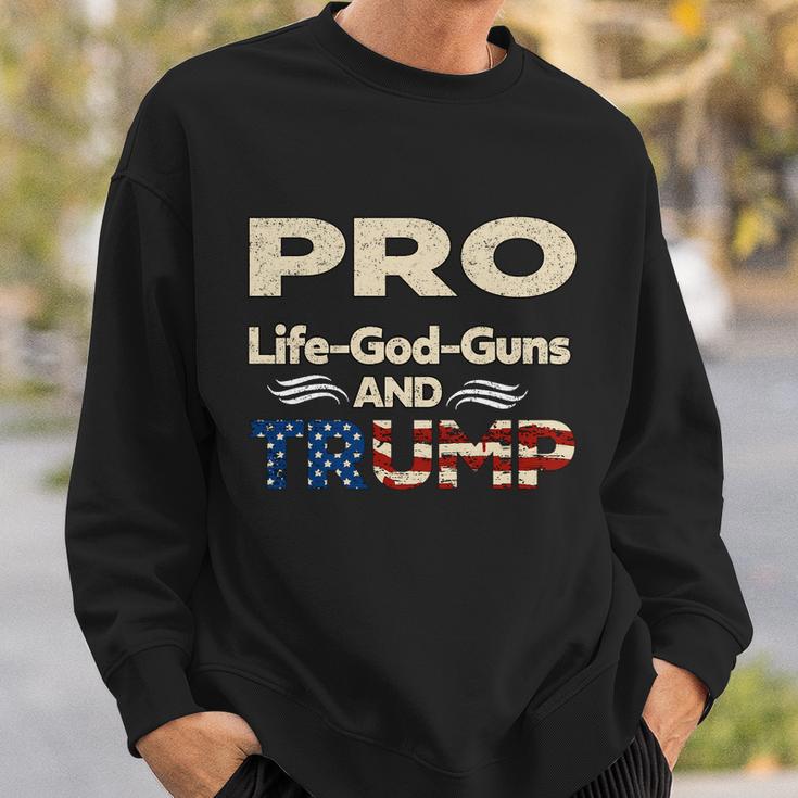 Donald Trump Pro Life God Gun Sweatshirt Gifts for Him