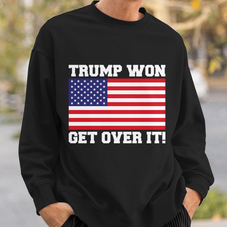 Donald Trump Won Get Over It Usa Flag 45Th President Tshirt Sweatshirt Gifts for Him