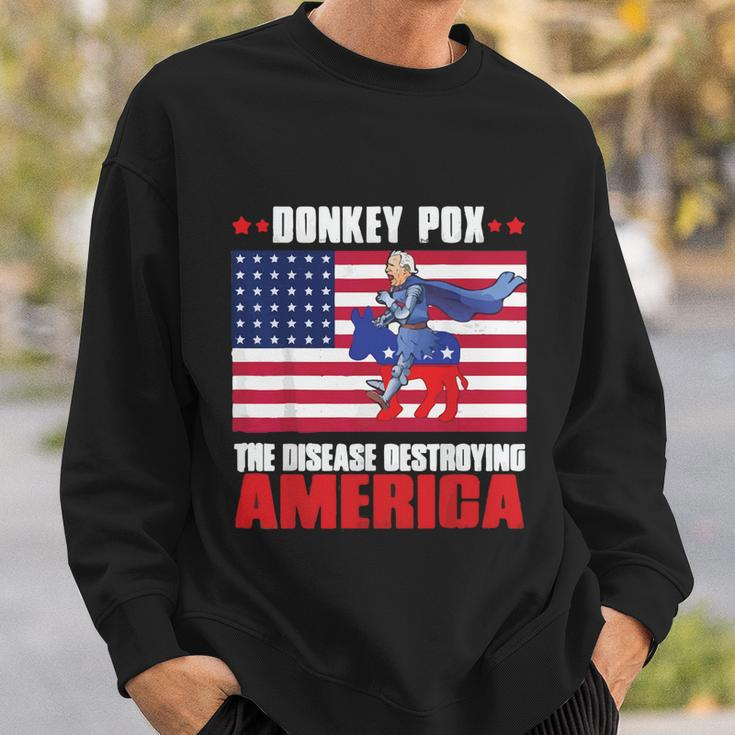 Donkey Pox The Disease Destroying America Anti Biden V2 Sweatshirt Gifts for Him