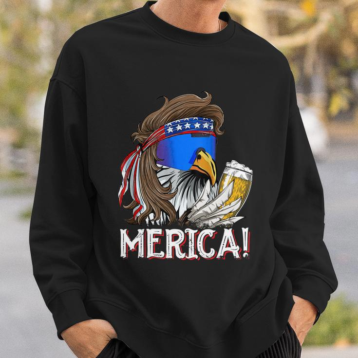 Eagle Mullet 4Th Of July Beer Usa American Flag Merica Cool Gift Sweatshirt Gifts for Him