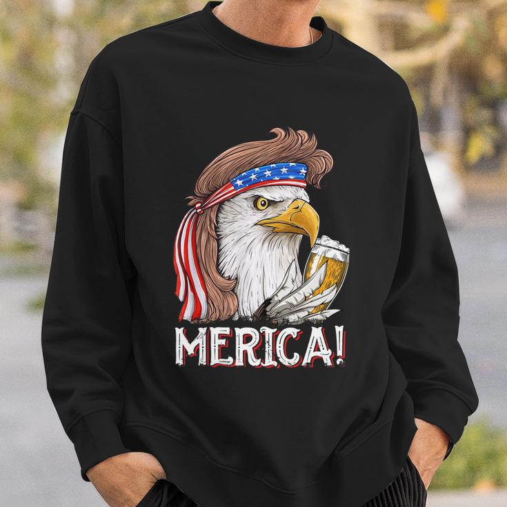 Eagle Mullet 4Th Of July Beer Usa American Flag Merica Cute Gift Sweatshirt Gifts for Him