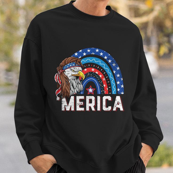 Eagle Mullet 4Th Of July Rainbow Usa American Flag Merica Gift V2 Sweatshirt Gifts for Him