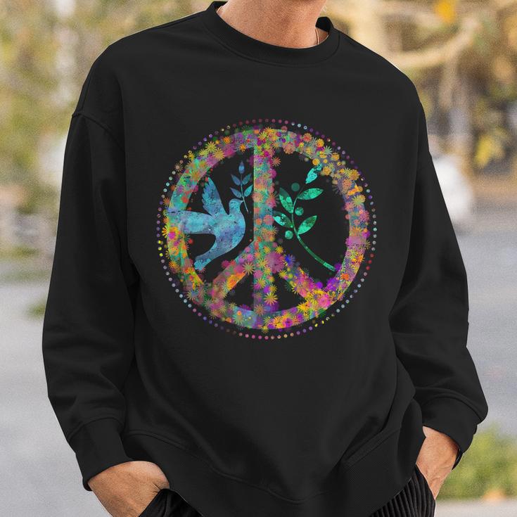 Earth Watercolor Peace Sign Tshirt Sweatshirt Gifts for Him