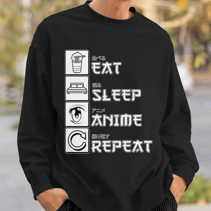 Eat Sleep Anime Repeat Tshirt Sweatshirt Gifts for Him