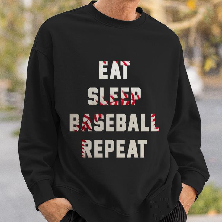 Eat Sleep Baseball Repeat Gift Baseball Player Fan Funny Gift Sweatshirt Gifts for Him