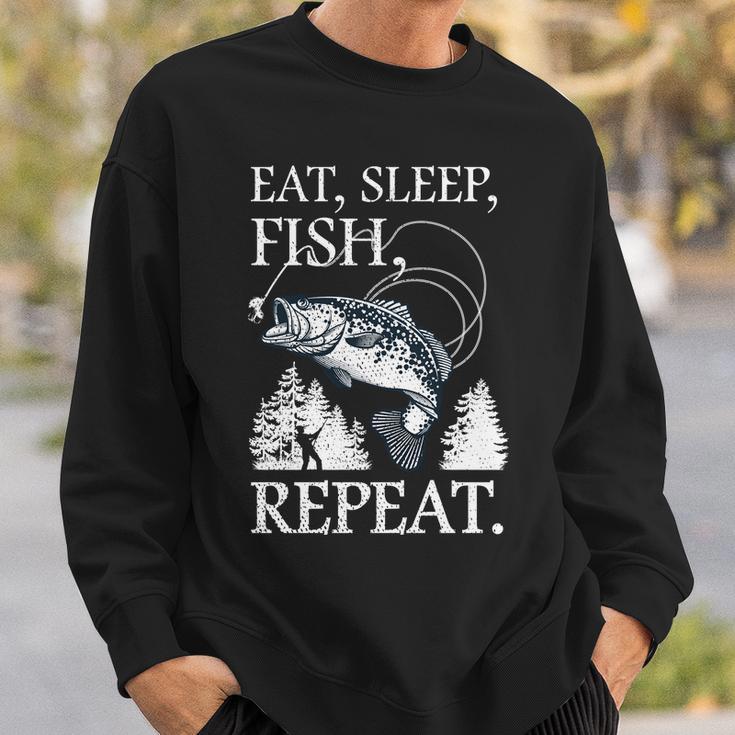 Eat Sleep Fish Repeat Tshirt Sweatshirt Gifts for Him