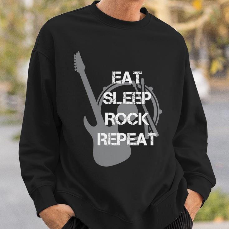 Eat Sleep Rock Repeat Sweatshirt Gifts for Him