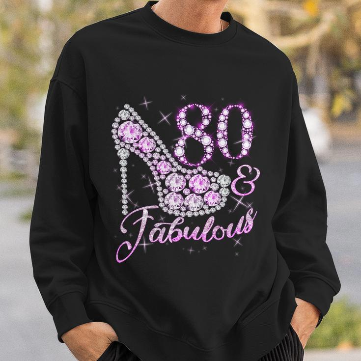 Fabulous & 80 Sparkly Shiny Heel 80Th Birthday Tshirt Sweatshirt Gifts for Him
