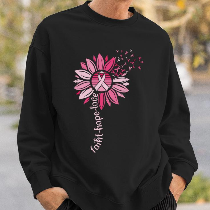 Faith Hope Love Pink Ribbon Breast Caner Sweatshirt Gifts for Him