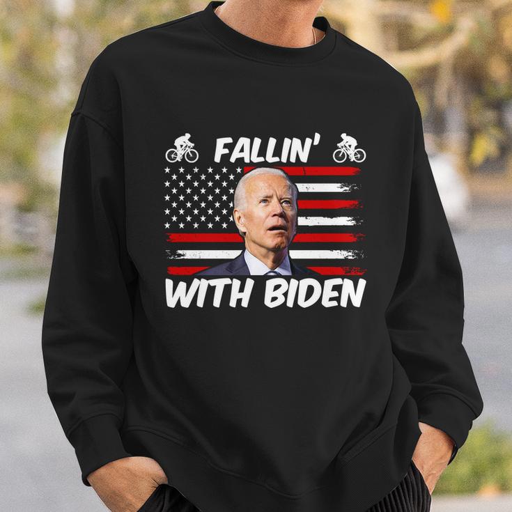 Fallin With Biden Funny Bike Meme Sweatshirt Gifts for Him