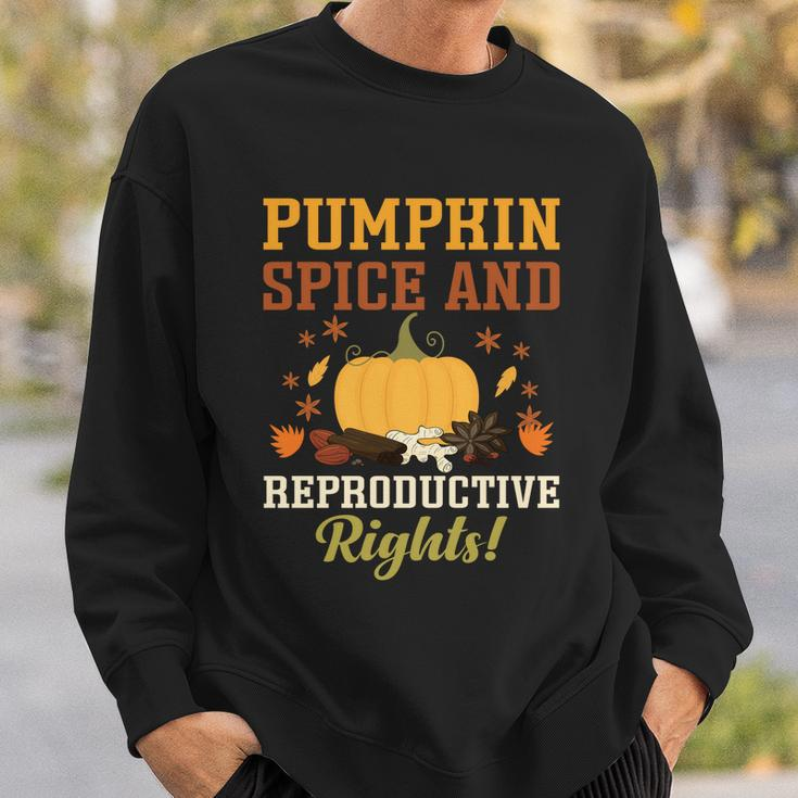 Feminist Womens Rights Pumpkin Spice And Reproductive Rights Gift Sweatshirt Gifts for Him