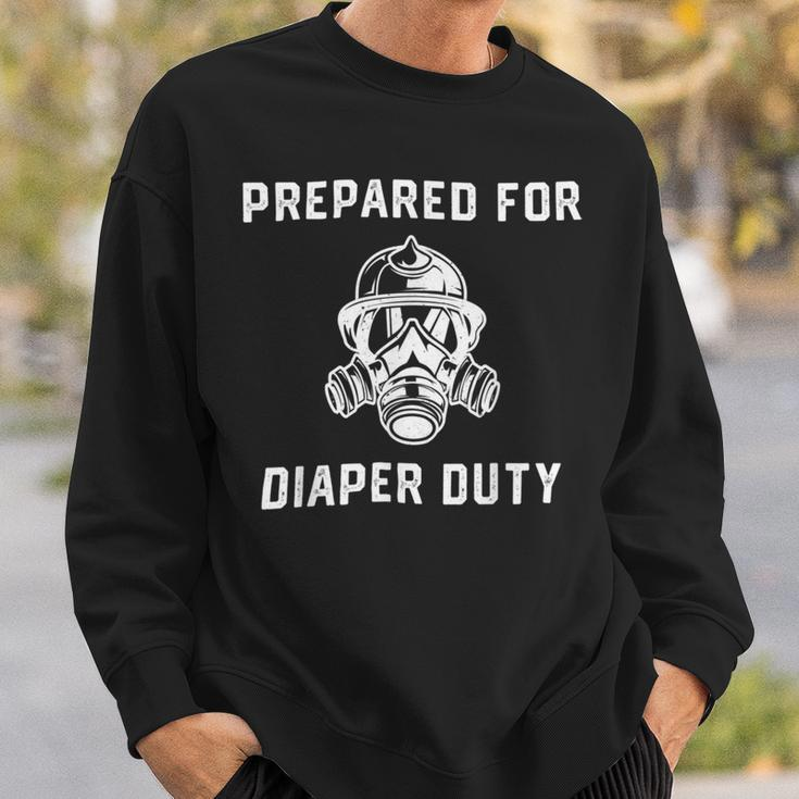 Firefighter Funny Firefighter New Dad Promoted Daddy Humor Fathers Day Sweatshirt Gifts for Him
