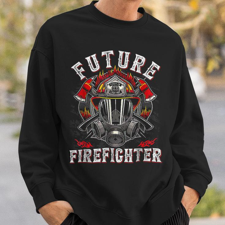 Firefighter Funny Future Firefighter Thin Red Line Firefighting Lover Sweatshirt Gifts for Him