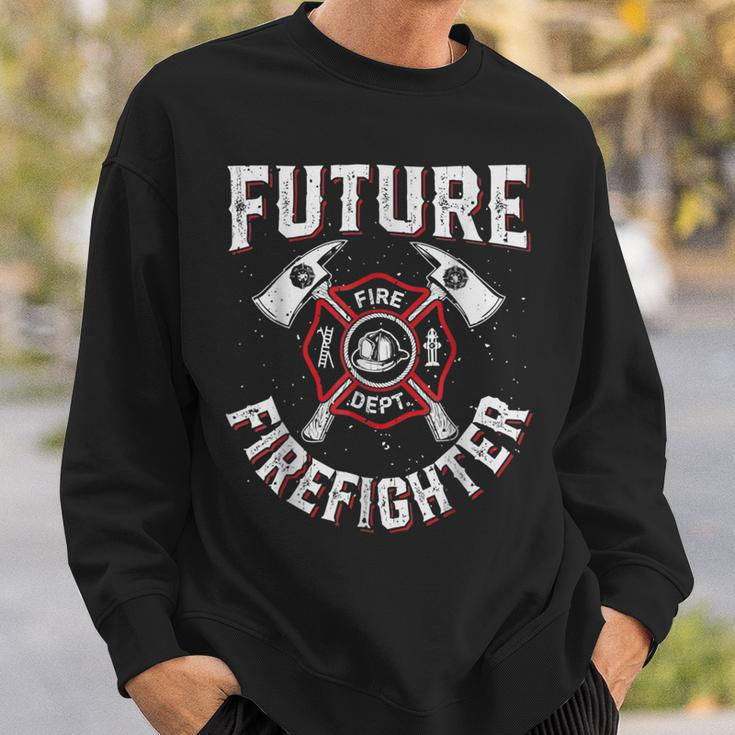 Firefighter Future Fire Dept Firefighter Thin Red Line Firefighter Lover V2 Sweatshirt Gifts for Him