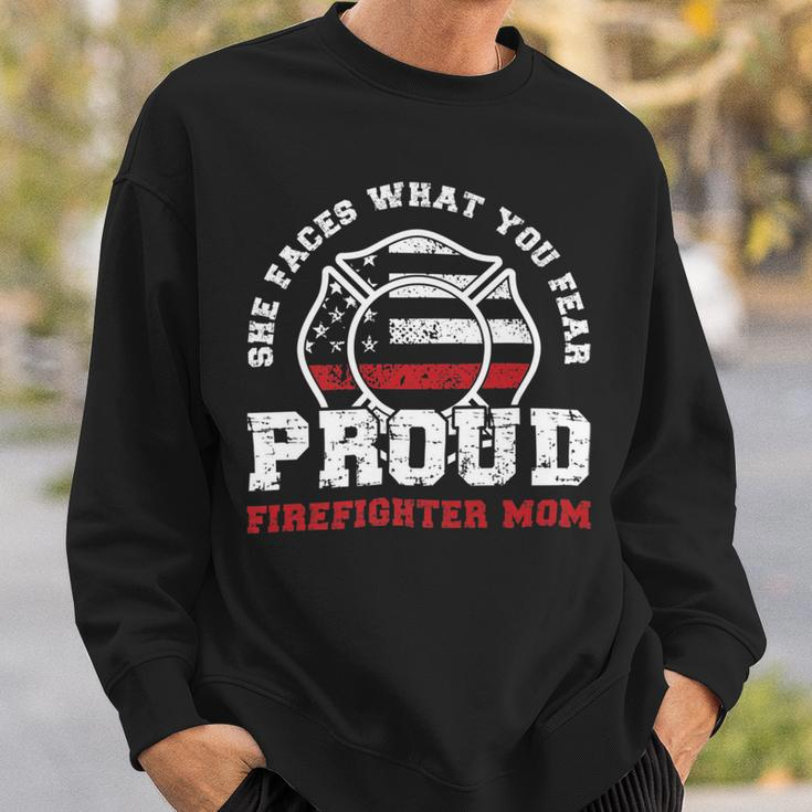 Firefighter Proud Fire Mother Of A Firefighter Daughter Sweatshirt Gifts for Him