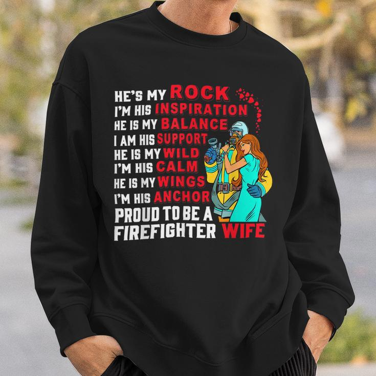 Firefighter Proud To Be A Firefighter Wife Fathers Day Sweatshirt Gifts for Him