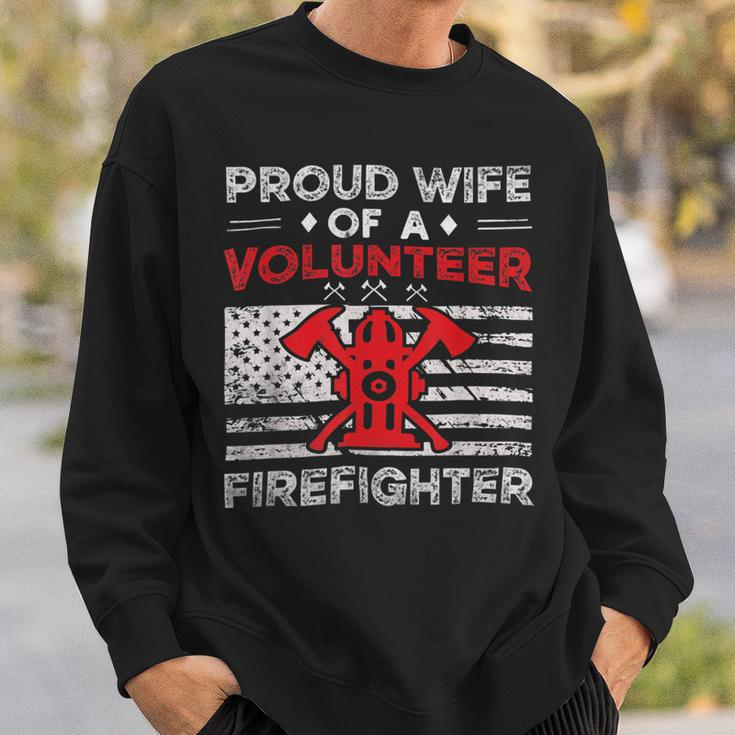 Firefighter Proud Wife Of A Volunteer Firefighter Fire Wife V2 Sweatshirt Gifts for Him