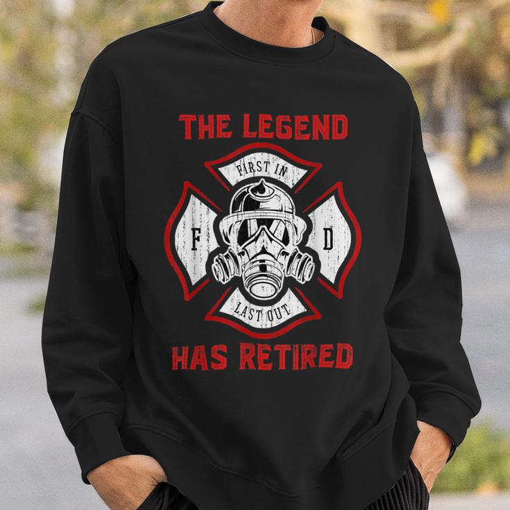Firefighter Retired Fireman Retirement Proud Firefighter Sweatshirt Gifts for Him