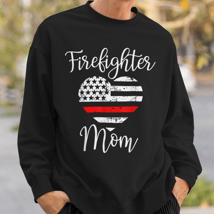 Firefighter Thin Red Line Firefighter Mom Gift From Son Fireman Gift Sweatshirt Gifts for Him