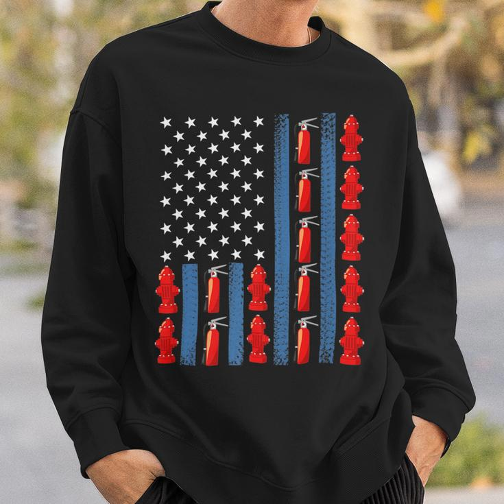 Firefighter Us American Flag Firefighter 4Th Of July Patriotic Man Woman Sweatshirt Gifts for Him
