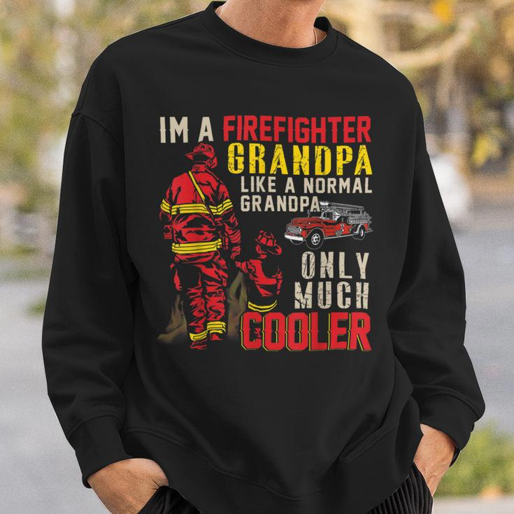 Firefighter Vintage Im A Firefighter Grandpa Definition Much Cooler Sweatshirt Gifts for Him