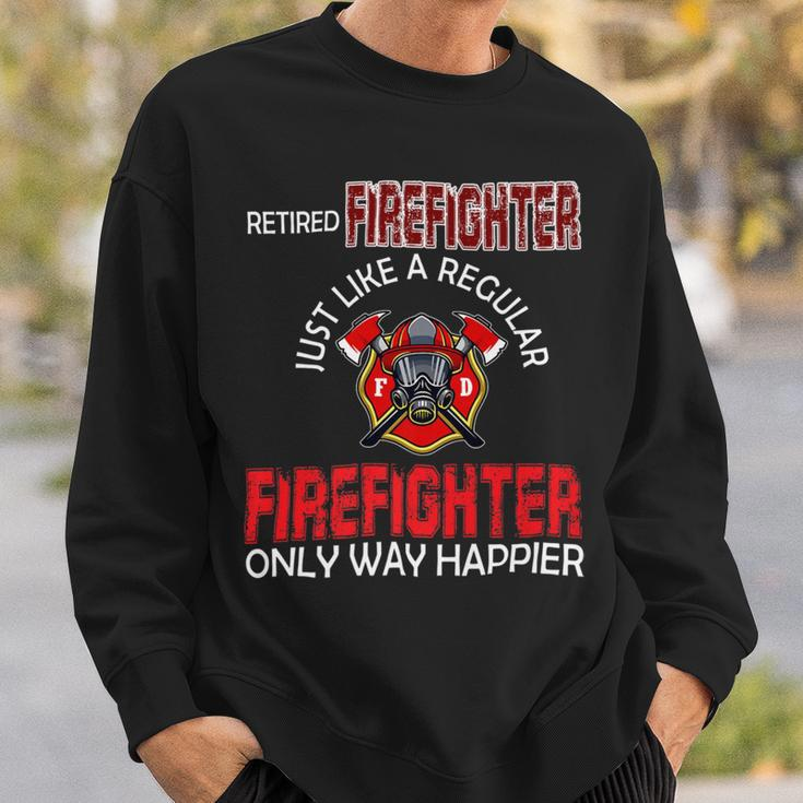 Firefighter Vintage Retired Firefighter Definition Only Happier Retire V3 Sweatshirt Gifts for Him