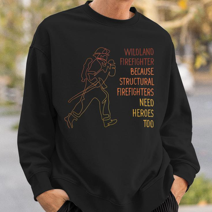 Firefighter Wildland Firefighter Smokejumper Fire Eater V3 Sweatshirt Gifts for Him
