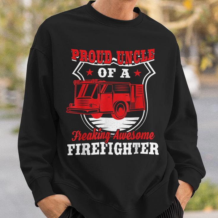 Firefighter Wildland Fireman Volunteer Firefighter Uncle Fire Truck Sweatshirt Gifts for Him