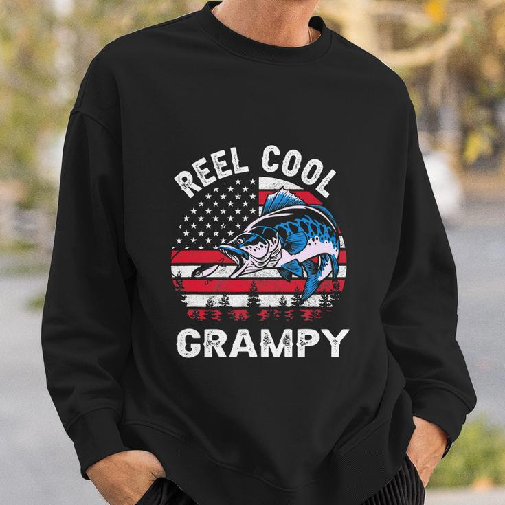 Flag Vintage Reel Cool Grampy Fishing For 4Th Of July Sweatshirt Gifts for Him