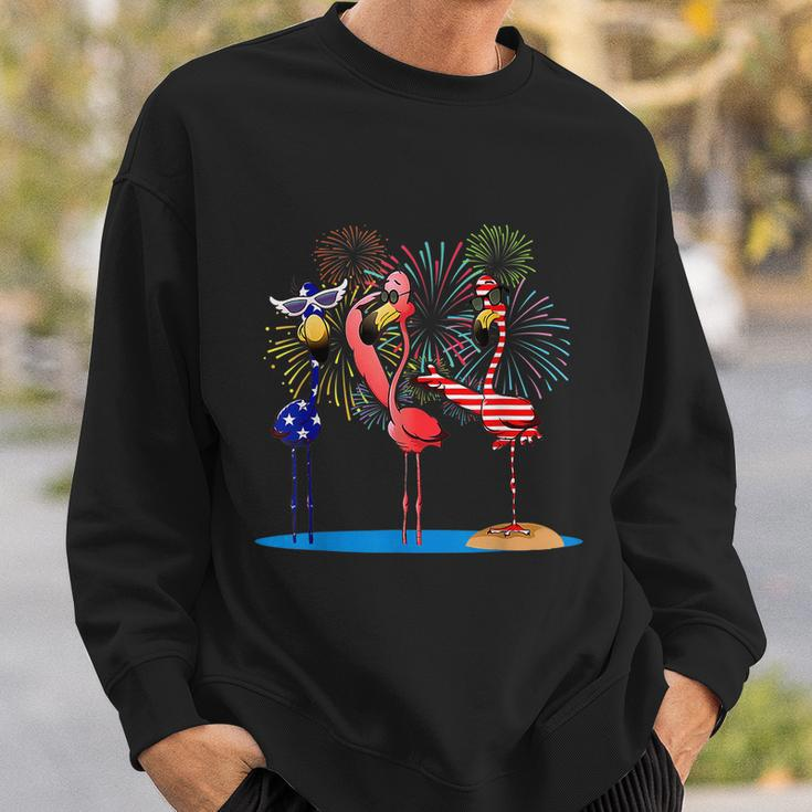 Flamingo 4Th Of July American Flag Flamingo Independence Sweatshirt Gifts for Him