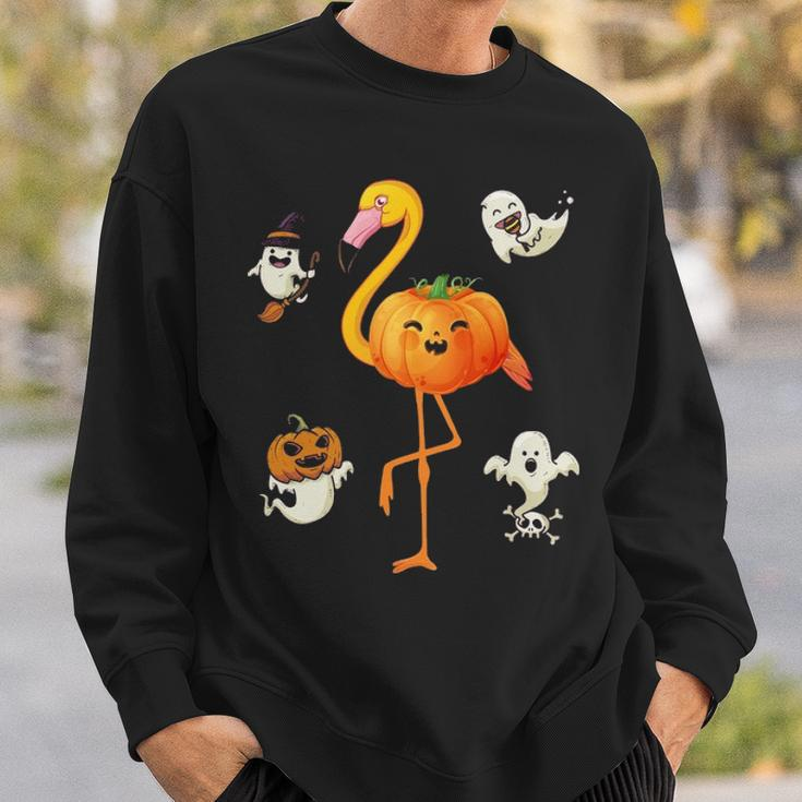 Flamingo Pumpkin Halloween Bird Lover Gifts For Girls And Boys Tshirt Sweatshirt Gifts for Him