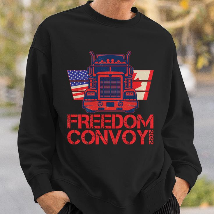 Freedom Convoy 2022 Usa Canada Truckers Sweatshirt Gifts for Him
