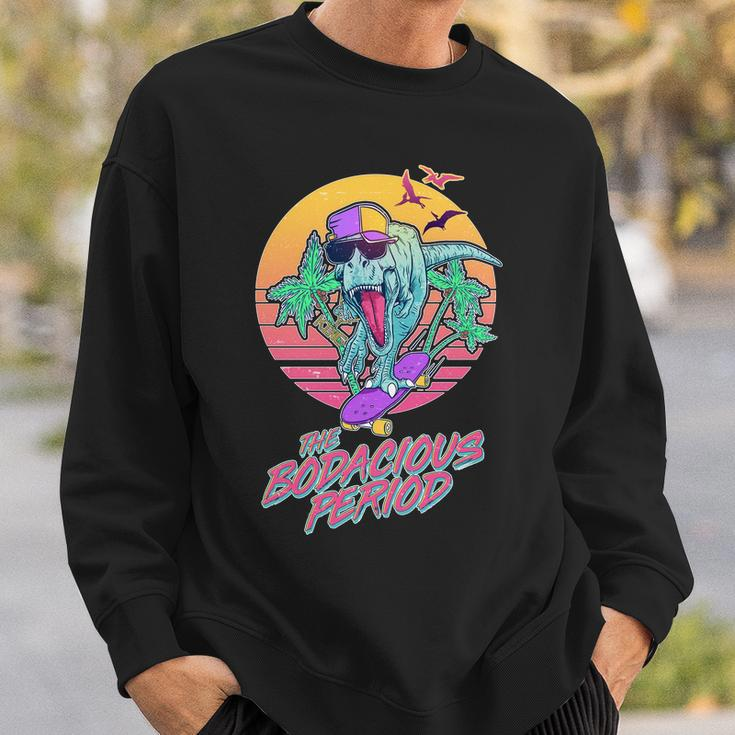 Funny 1980S The Bodacious Period T-Rex Graphic Design Printed Casual Daily Basic Sweatshirt Gifts for Him