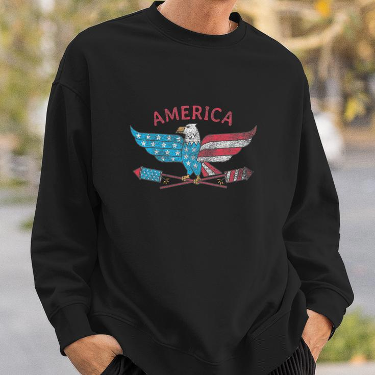Funny 4Th Of July American Eagle Sweatshirt Gifts for Him