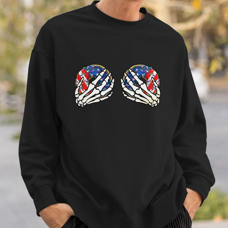 Funny 4Th Of July Skeleton Patriotic Sweatshirt Gifts for Him