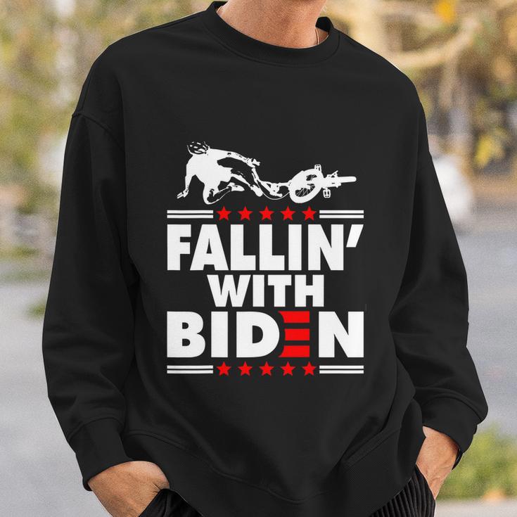 Funny Biden Falls Off Bike Joe Biden Fallin With Biden Sweatshirt Gifts for Him