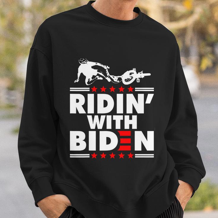 Funny Biden Falls Off Bike Joe Biden Ridin With Biden Sweatshirt Gifts for Him