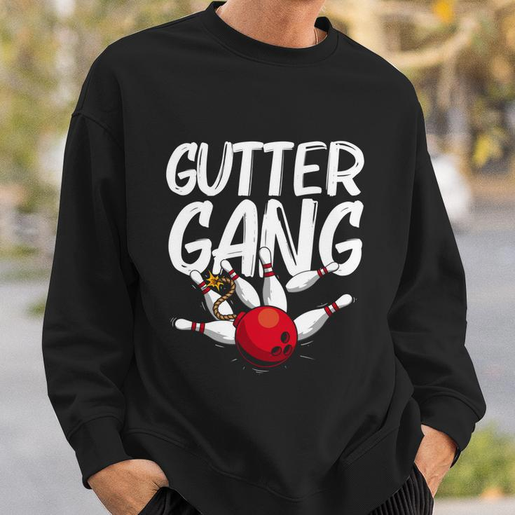 Funny Bowling Gift For Men Women Cool Funny Gutter Gang Bowlers Gift Sweatshirt Gifts for Him