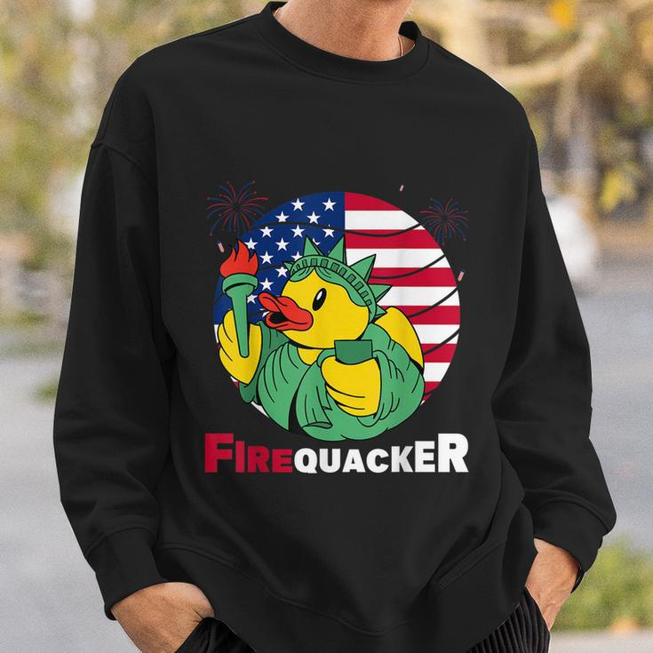 Funny Fourth Of July Usa Patriotic Firecracker Rubber Duck Funny Gift Sweatshirt Gifts for Him